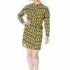 Banned Art Deco Leaves 60's Dress Green