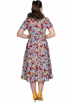 Banned Huwaiian Days 40's Dress Red -succubu shop banned DR16251 huwaiian days dress red 40 1 1024x1024