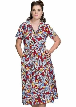 Banned Huwaiian Days 40's Dress Red