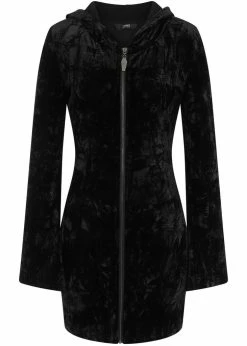 succubu shop 5 Banned Big Crush Hoodie Velvet 60's Dress Black
