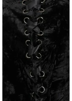 Banned Big Crush Hoodie Velvet 60's Dress Black -succubu shop banned DR16435 big crush hoodie dress blk 3 1024x1024