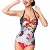 Belsira Pop Art 60's Bathing Suit Multi