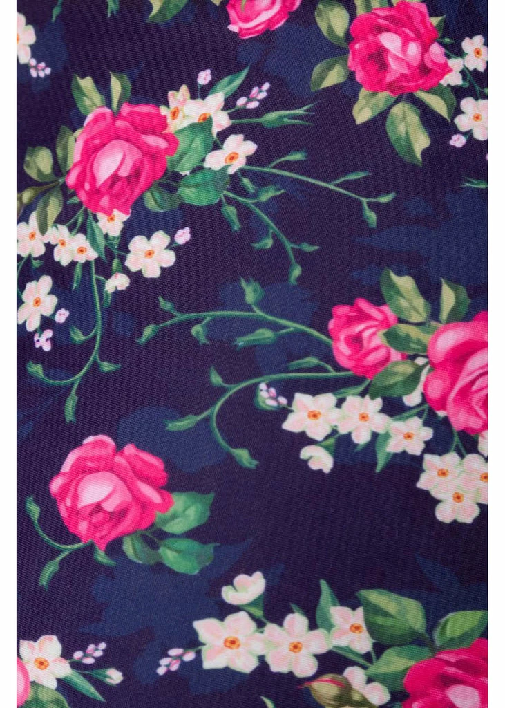 Belsira Vintage Flowers Bikini Bottom Blue - Image 2