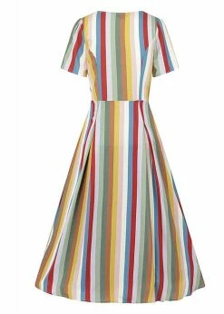 Bright & Beautiful Daisy Deckchair Stripe Rainbow 60's Dress Multi -succubu shop bright beautiful BBSS200805C daisy deckchair dress mul 0 68806616 d681 45ed a273 5c7e303957fb 1024x1024