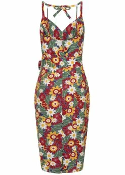 Bright & Beautiful Jayleen Tropical Floral 60's Pencil Dress Multi -succubu shop bright beautiful BBSS210706B jayleen tropical pencil dress 2 e0eeea9e f9fd 4aca ac92 45d18ebdef79 1024x1024