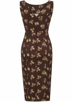 Collectif Hepburn Fall Leaves 50's Pencil Dress Brown -succubu shop collectif AW200721A hepburn fall pencil dress brown 3 bf1f5f76 3f16 441b 8d4d f73a26d3d943 1024x1024