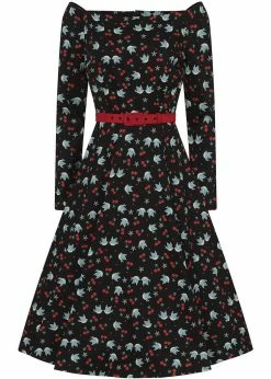 Collectif Meg Swallows & Cherries 50's Swing Dress Multi