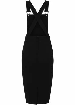 Collectif Kayden Overalls 50's Pencil Dress Black -succubu shop collectif AW210717A kayden overalls pencil dress blk 1 1024x1024