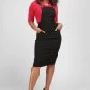 Collectif Kayden Overalls 50's Pencil Dress Black
