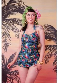 Collectif X Playful Promises Jungle 50's Swimsuit Multi