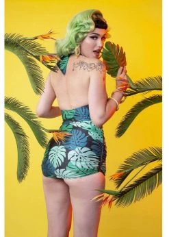 Collectif X Playful Promises Green Palm 50's Bikini Top Multi Colour -succubu shop collectif PPCL016 green palm bikini top multi 2 1024x1024