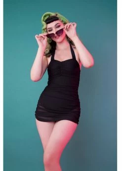 Collectif X Playful Promises Mesh Overlay 50's Swimsuit Black -succubu shop collectif PPCL019 mesh swimsuit blk 3 1024x1024