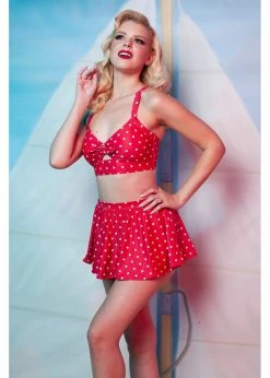 Collectif X Playful Promises Polkadot Knot 50's Bikini Briefs Skirt Red -succubu shop collectif PPCL031 polkadot knot bikini brief red 64 3 1024x1024