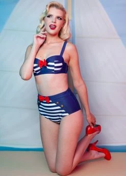 Collectif X Playful Promises Nautical 50's Bikini Briefs Multi