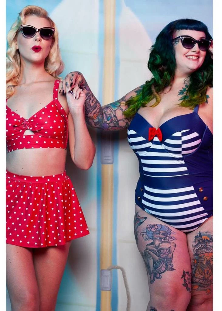 Collectif X Playful Promises Nautical 50's Swimsuit Multi 4 Collectif X Playful Promises Nautical 50's Swimsuit Multi - Image 4
