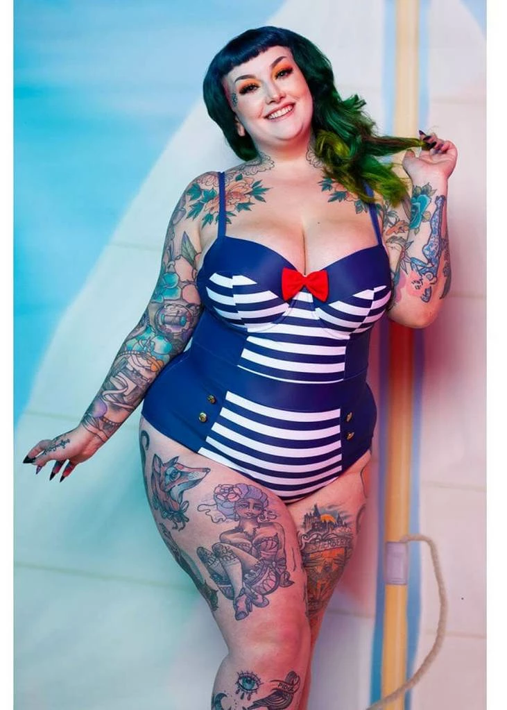 Collectif X Playful Promises Nautical 50's Swimsuit Multi 5 Collectif X Playful Promises Nautical 50's Swimsuit Multi - Image 5