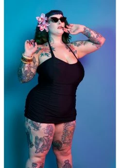 Collectif X Playful Promises High Shine 50's Swimsuit Black -succubu shop collectif PPCL038 high shine swimsuit blk 2 012d88e8 b6a4 4619 85e5 d60c3bbcca38 1024x1024