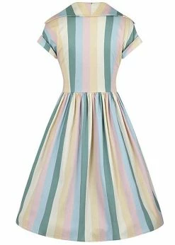 Collectif Judy Teacup Stripe 50's Swing Dress Multi -succubu shop collectif SS200803B judy teacup swing dress multi 0 1024x1024