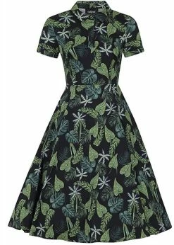 Collectif Mirtilla Black Forest 50's Swing Dress Black -succubu shop collectif SS200828B mirtilla forest swing dress blk 2 1024x1024
