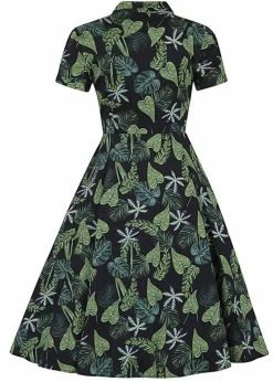 Collectif Mirtilla Black Forest 50's Swing Dress Black