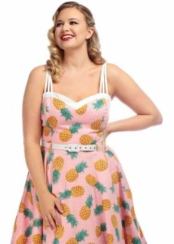 Collectif Nova Pineapple 50's Swing Dress Pink -succubu shop collectif SS200834A nova pineapple dress pnk 4 913db2af 5e4b 4d53 babb 92a47f6ce34d 1024x1024