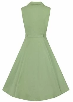 Collectif Caterina 50's Sleeveless Swing Dress Green -succubu shop collectif SS200851A caterina sleeveless dress grn 3 1024x1024