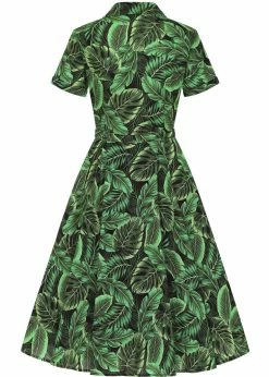 Collectif Caterina Tropics 50's Swing Dress Green -succubu shop collectif SS210823A caterina tropics swing dress grn 1 1024x1024