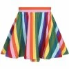 Collectif Rainbow Stripes 60's Bikini Briefs Skirt Multi