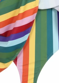 Collectif Rainbow Stripes 60's Bikini Briefs Skirt Multi -succubu shop collectif SS212204A rainbow stripes bikini brief mul 4 1024x1024