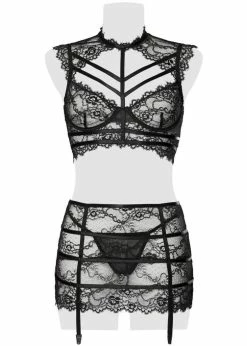 Grey Velvet Lizzy Lace Set Black -succubu shop grey velvet 15314 lizzy lace set blk 3 48ded914 531b 4765 906c f0dd529f6a90 1024x1024