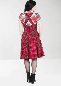 Hell Bunny Irvine Tartan 60's Pinafore Dress Red -succubu shop hell bunny 4827 irvine pinafore dress red 0 1024x1024