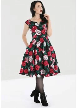 Hell Bunny Ruby Roses 50's Swing Dress Black -succubu shop hell bunny HLB40138 ruby dress blk 1 5ec46f68 31c2 4d87 b9c9 3f86e72ef935 1024x1024