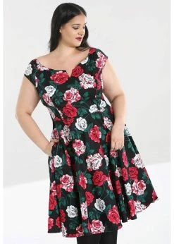 Hell Bunny Ruby Roses 50's Swing Dress Black