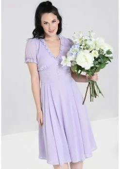Hell Bunny Frilly Sundae 40's Dress Lavender