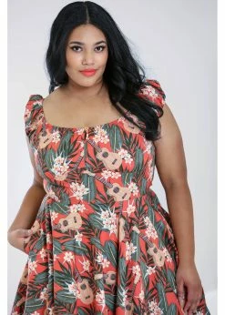 Hell Bunny Ukulele 50's Swing Dress Orange -succubu shop hell bunny HLB40174 ukulele swing dress org 2 1024x1024