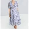 Hell Bunny Willow Sparrow Birdcage 70's Midi Dress Lavender