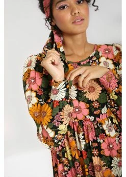 Hell Bunny Monique 70's Mini Dress Multi -succubu shop hell bunny HLB40302 monique mini dress mul 3 1024x1024