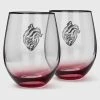 Killstar Ana-Tomic Heart Set Of 2 Wineglasses Black