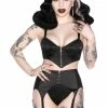 Killstar Webutant Spiderweb 50's Bullet Bra Black