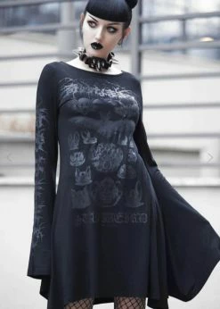 Killstar Stay Weird Trapeze Dress Black