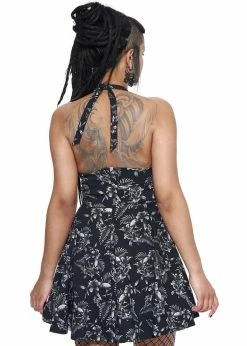Killstar Aloha From Hell Skulls 60's Skater Dress Black -succubu shop killstar KSRA003318 aloha from hell dress blk 2 8df12e25 4a20 46e2 b76d 7ac020cd624d 1024x1024