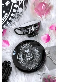 Killstar Hocus Pocus Tea Cup & Saucer Black