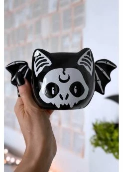 Killstar Chiroptera Bat Cat Mug Black