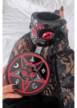Killstar Baphomet Cup & Saucer Black