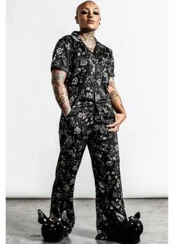 Killstar No Rest For The Wicked Pyjama Set Black