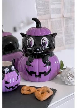 Killstar Meowloween Cat Ceramic Pot Black -succubu shop killstar KSRA004535 meowloween ceramic pot 1 1024x1024