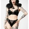 Killstar Sacred Spirits Velvet Panty Black