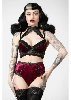 Killstar Mercy Lace Panty Bloodred