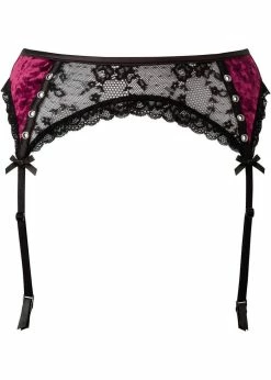 Killstar Mercy Lace Garter Belt Bloodred