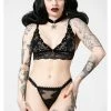 Killstar Be Veiled Lace Panty Black